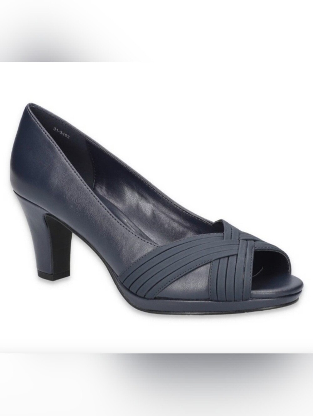 Easy Street Lavish Navy Peep-Toe Pumps, NIB